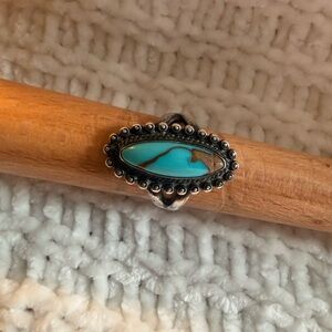 Turquoise and Silver Women's Ring